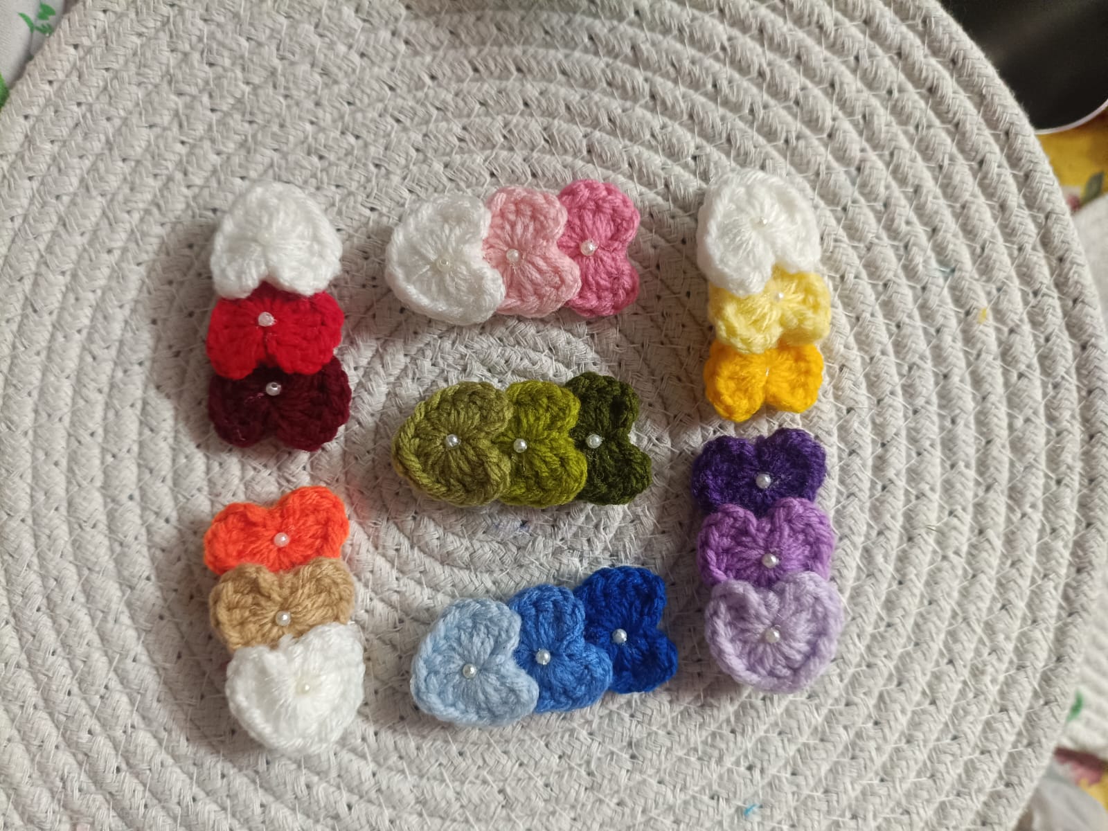 Sweet Heart Crochet Hair Clip