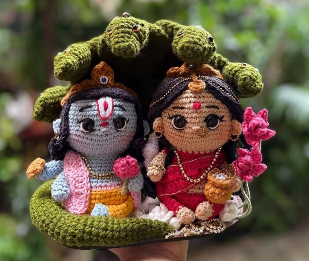Shiv Parvati Divine Jodi Crochet Amigurumi Idol
