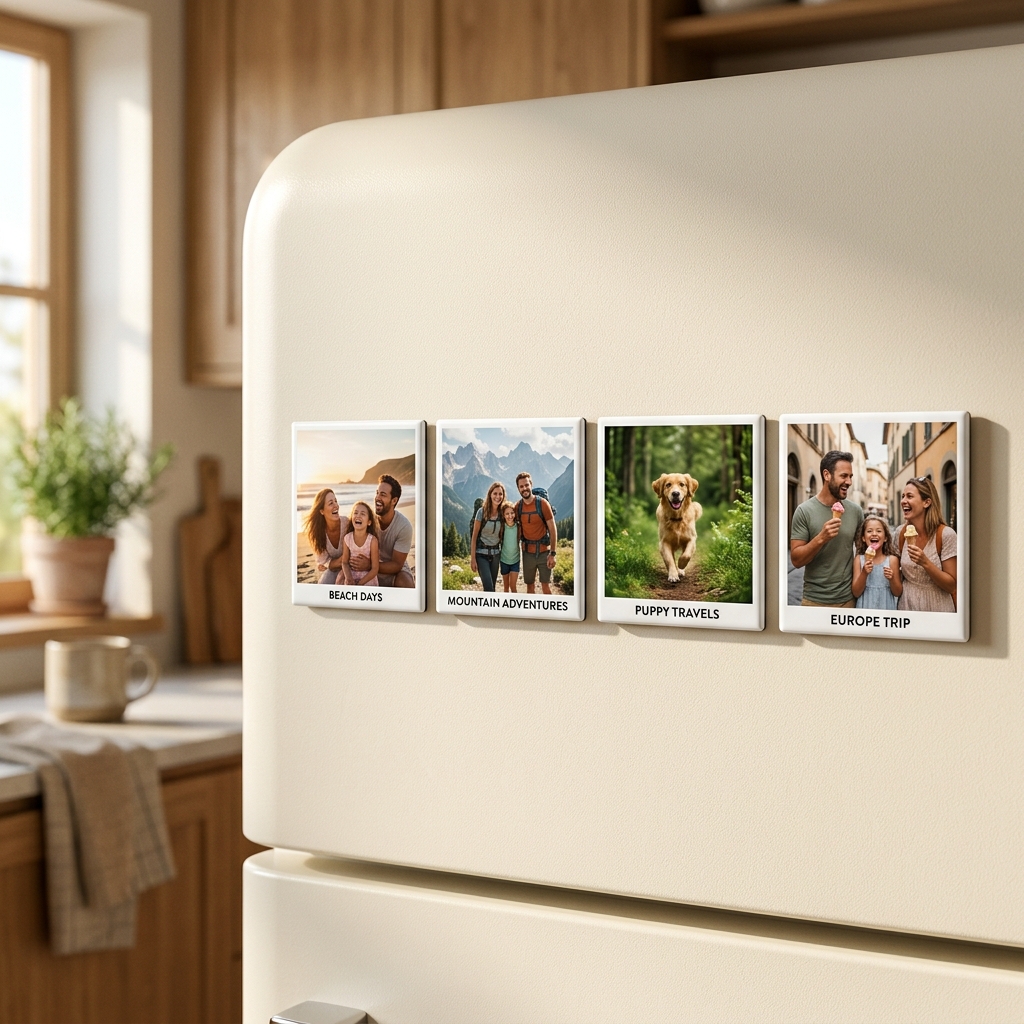 Custom 50x50 mm Photo Fridge Magnets