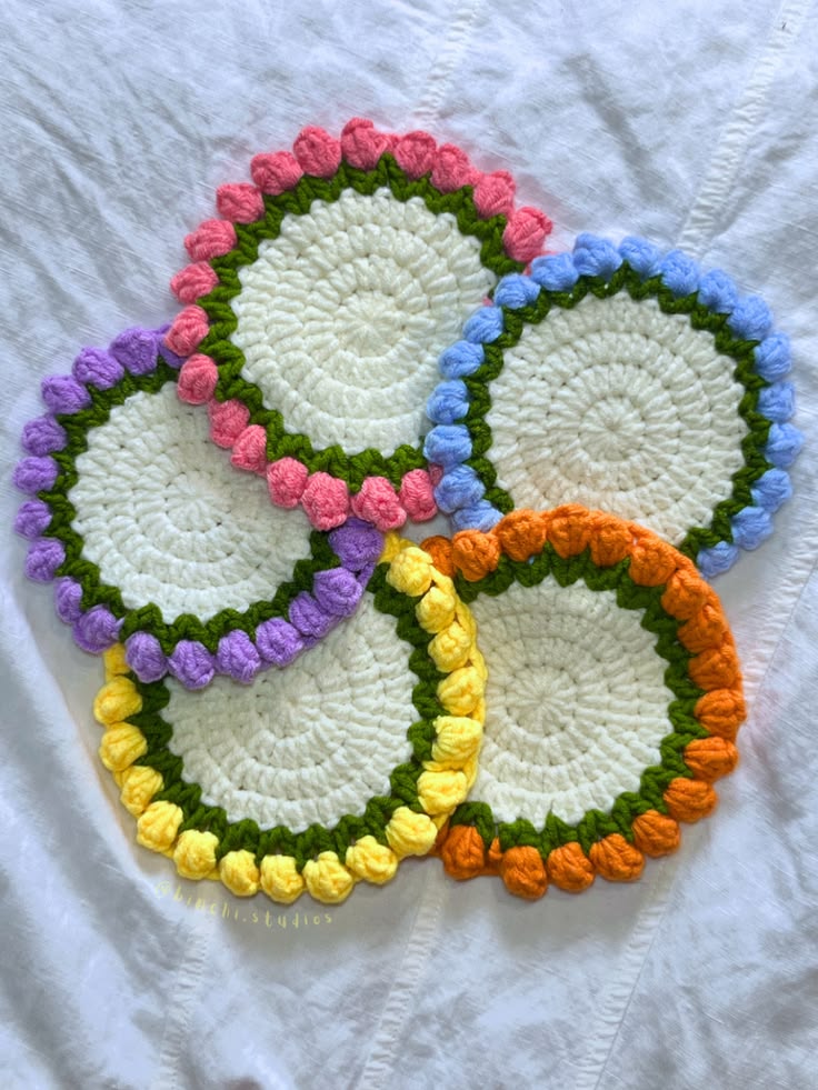 Handmade Floral Cup Coaster
